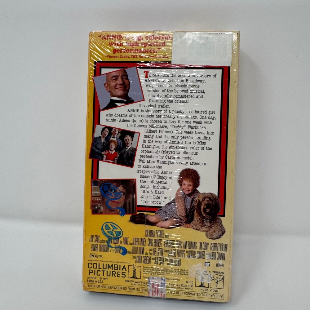 Annie VHS 1997 SEALED‎ NEW Broadway Tribute Edition Never Opened Tape - Picture 2 of 10